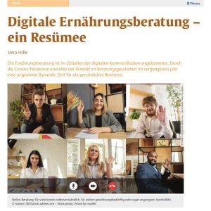 Digitale Ernährungsberatung Webkonferenz